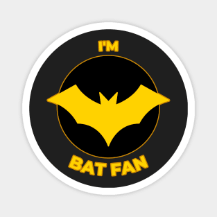 Bat Fan (Black and Gold) Magnet